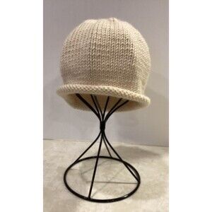 J Crew Wool Beanie Womens Unisex One Size Ribbed Ivory